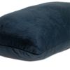 Inky Blue Velvet Lumbar Throw Pillow