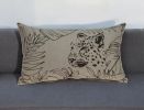 Jaguar Silhoutte Lumbar Throw Pillow