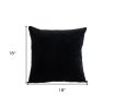 18" Black Velvet Throw Pillow