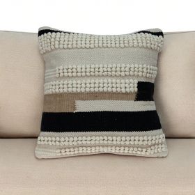 Natural Woven Bohemian Throw Pillow