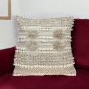 Warm Ivory Chunky Throw Pillow