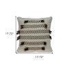 Creamy Beige Textured Throw Pillow