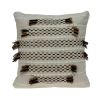 Creamy Beige Textured Throw Pillow