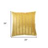 20" Glam Gold Striped Velvet Throw Pillow With Sequins