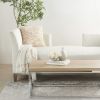 Cream Marble Patterned Throw Pillow