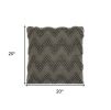 Dark Gray Chevron Detail Throw Pillow