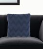 Dark Blue Chevron Detail Throw Pillow