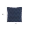 Dark Blue Chevron Detail Throw Pillow