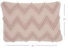 Tea Pink Chevron Detail Lumbar Pillow