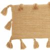 13" X 33" Yellow Polyester Blend Throw Pillow With Tassels