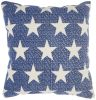 Navy Blue And Ivory Stars Throw Pillow