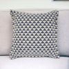 Indigo And Ivory Triangle Design Throw Pillow