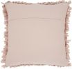 20" Light Pink Cotton Blend Shag Throw Pillow