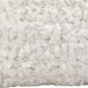 20" X 20" White Cotton Blend Textured Shag Throw Pillow