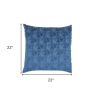 22" Navy Blue Abstract Throw Pillow