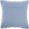 Soft Blue Textured Lattice Throw Pillow