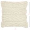 Ivory Textured Dots And Stripes Throw Pillow