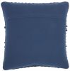Navy Blue Textured Dots And Stripes Throw Pillow