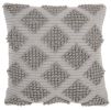 Light Gray Textured Diamonds Throw Pillow