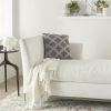 Light Gray Textured Diamonds Throw Pillow