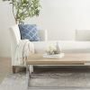 Soft Blue Textured Diamonds Throw Pillow