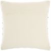 18" Pale Blue And Ivory Textured Stripes Throw Pillow