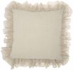 Wide Tasseled Marble Maroon Throw Pillow