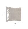 Tassel Detailed Gray Throw Pillow