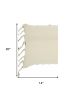 14" X 20" Brown and White Cotton Throw Pillow