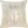 18" Cream Velvet Throw Pillow