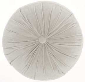 16" X 16" Light Gray Round Velvet