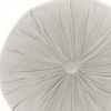 16" X 16" Light Gray Round Velvet