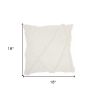 Boho Chic White Textured Lines Throw Pillow