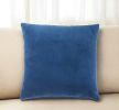 20" Navy Blue Velvet Throw Pillow