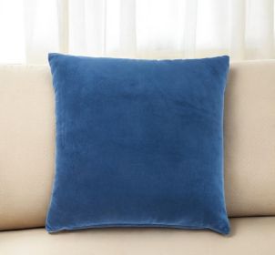 20" Navy Blue Velvet Throw Pillow