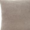 Taupe Soft Velvet Accent Throw Pillow