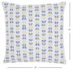 Blue And Taupe Geo Lines Throw Pillow