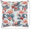 Pink Flamingo Chevron Throw Pillow