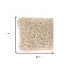 14" X 20" Beige Fabric Lumbar Throw Pillow