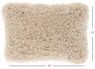 14" X 20" Beige Fabric Lumbar Throw Pillow