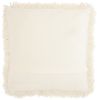 Fluffy Cream Shag Accent Throw Pillow
