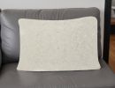 14" X 20" White Fabric Throw Pillow