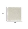 14" X 20" White Fabric Throw Pillow