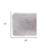 14" X 20" Light Gray Throw Pillow