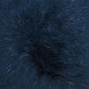 20" Plush Navy Shag Accent Throw Pillow