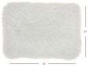 14" X 20" White Super Shaggy Throw Pillow
