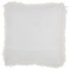 20" Plush White Shag Accent Throw Pillow