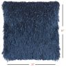 Square Navy Shag Throw Pillow