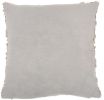 20" Gray Faux Fur Throw Pillow