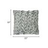 22" Gray Abstract Velvet Throw Pillow With Texture